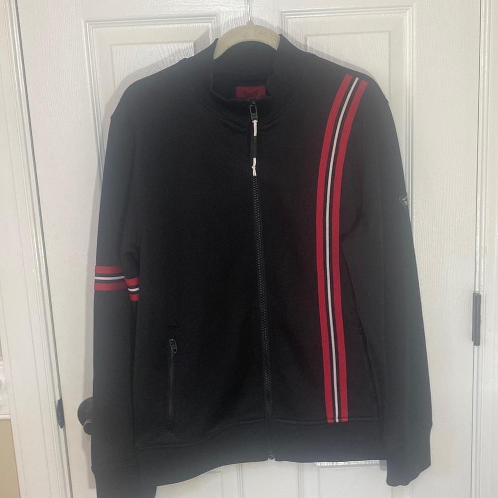Industry Men’s Full Zip Mock Neck Sweatshirt Jacket  (L)